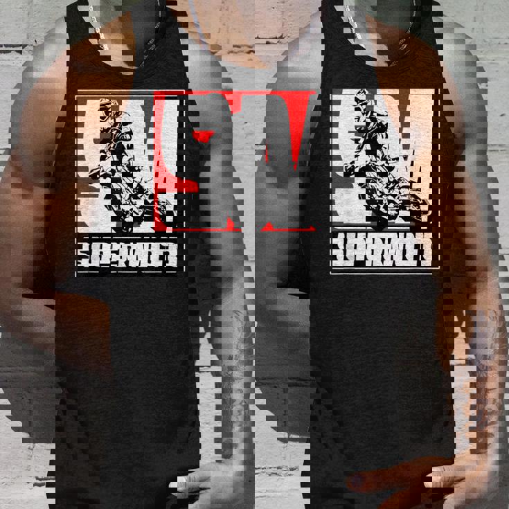 スーパーモトスーパーモタードエンデューロモトクロス タンクトップ 彼への贈り物