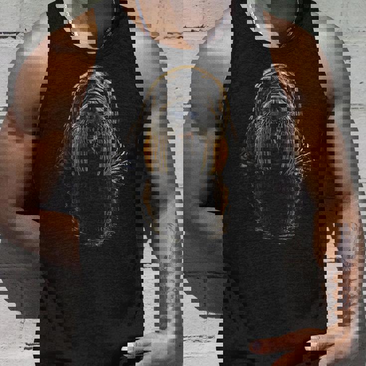 セイウチ 動物 グラフィック イラスト セイウチ タンクトップ 彼への贈り物