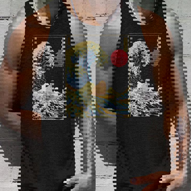 セイウチ 日本の神奈川波 面白いサーフアニマル タンクトップ 彼への贈り物