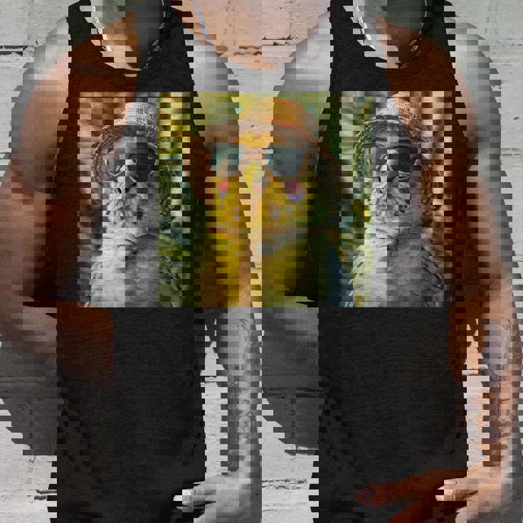 セキセイインコは休暇中、面白い動物、面白いオウム タンクトップ 彼への贈り物