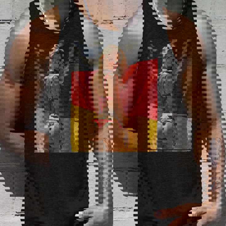 セクシーガールグラフィックtシャツ 「セクシーピンナップガール&ドイツ国旗」 タンクトップ 彼への贈り物