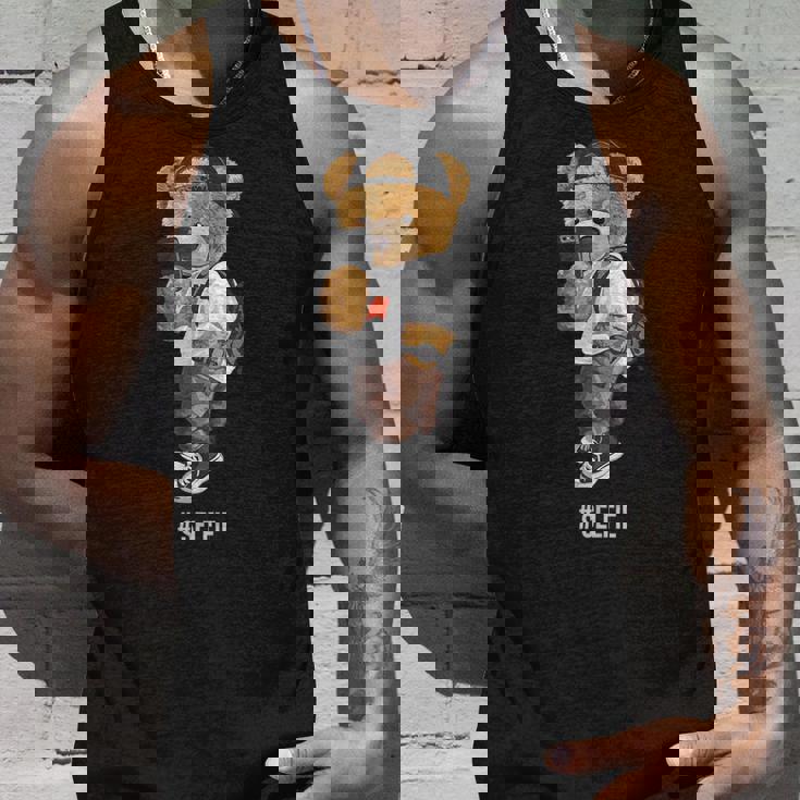 セルフィーを撮るかわいいテディベア タンクトップ 彼への贈り物