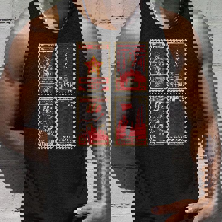 ソビエト消印sovi8ヴィンテージプロパガンダ。 タンクトップ 彼への贈り物