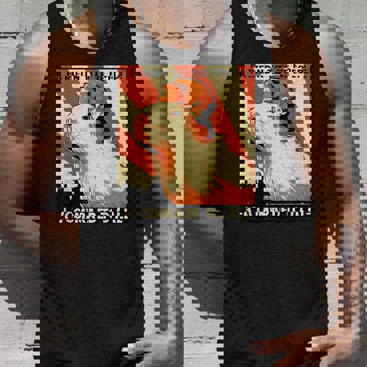 ソ連共産主義カピバラソビエト民衆への友 タンクトップ 彼への贈り物