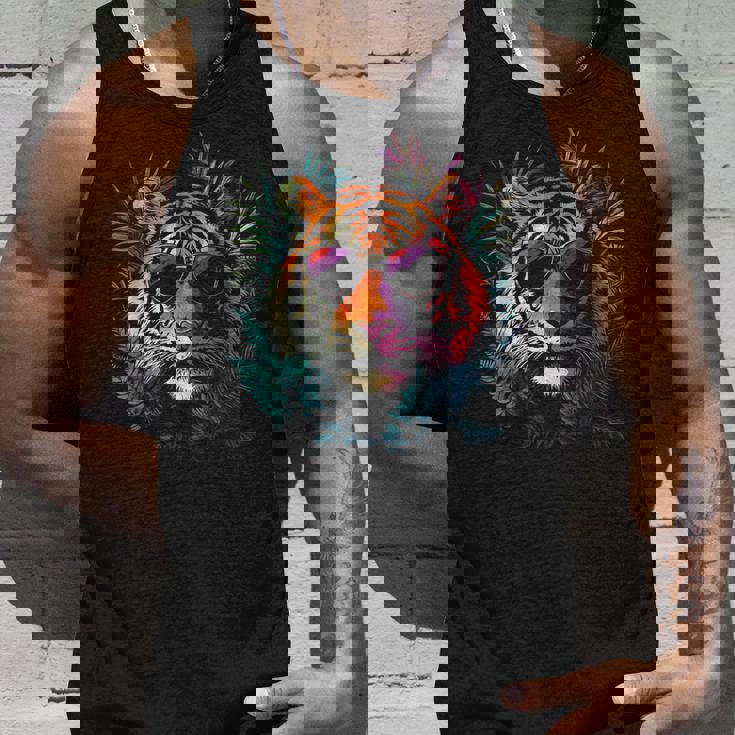 タイガーフェイス 動物好きモチーフ サングラス イラスト 虎 タンクトップ 彼への贈り物