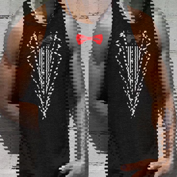 メンズ タキシード 赤い蝶ネクタイ付き ブラックスーツ 面白い メンズ レディース キッズ タンクトップ 彼への贈り物