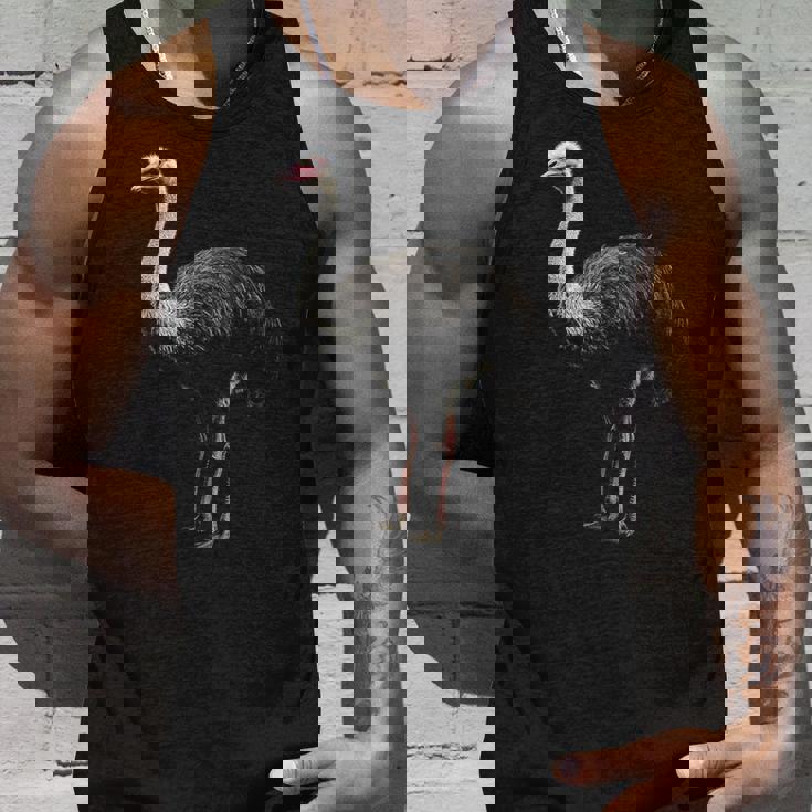 ダチョウ 動物 モチーフ イラスト ダチョウ タンクトップ 彼への贈り物