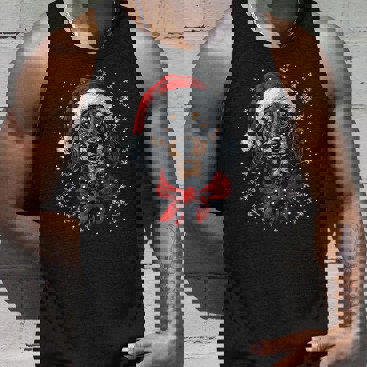 ダックスフント ウィーナー 犬 サンタ 帽子 面白い かわいい クリスマス タンクトップ 彼への贈り物