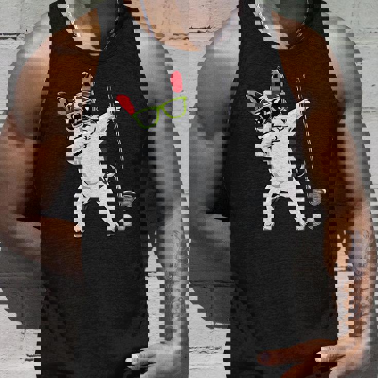 ダビングフレンチブルドッグゴルフフレンチドッグダブゴルファーギフト タンクトップ 彼への贈り物