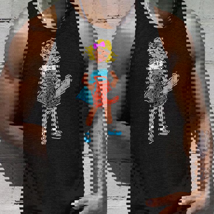 チェーンソー ガール ゴス パンク エモ レトロ ヴィンテージ ホラー 映画ファン タンクトップ 彼への贈り物