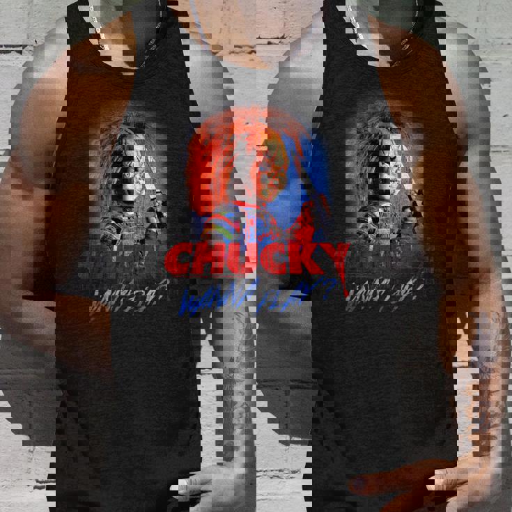 チャッキー・ワナ・プレイ・ブラッディ・ナイフ タンクトップ 彼への贈り物