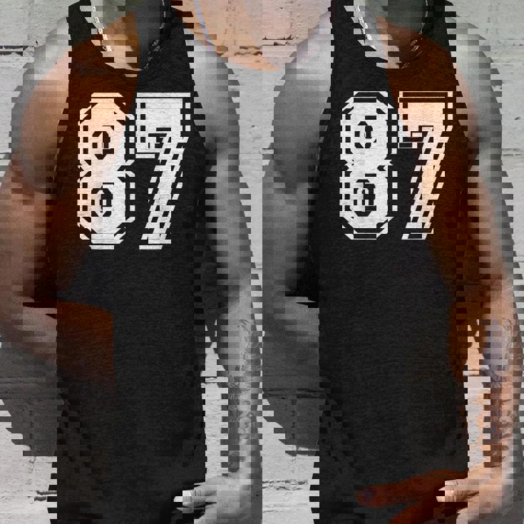 チームジャージーナンバー87 スポーツギフト タンクトップ 彼への贈り物