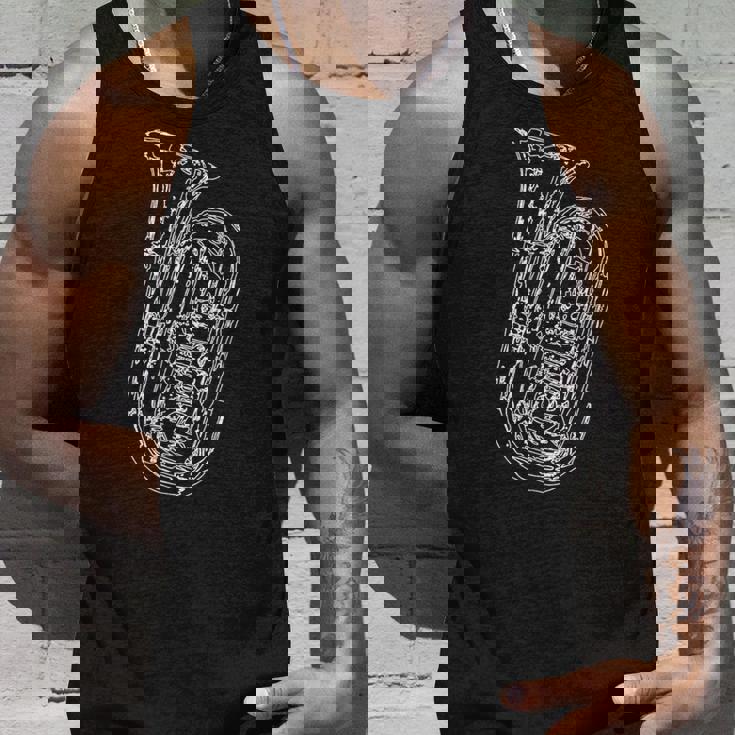 テューバ奏者のためのチューバ楽器スケッチ タンクトップ 彼への贈り物