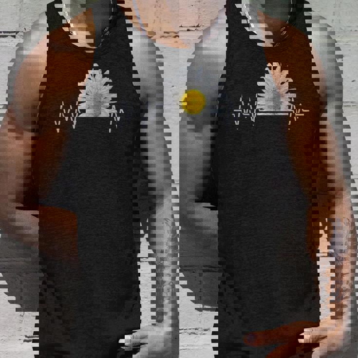 デイジー、ハートビート、花、花、花、ヒナギク タンクトップ 彼への贈り物