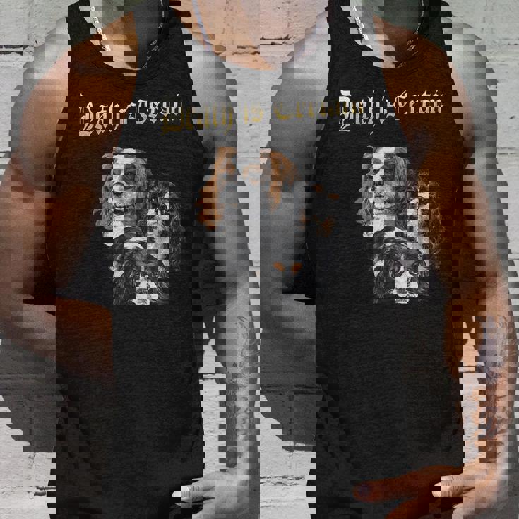 デス・イズ・サステイン・ファニー・キャバリア・キング・チャールズ・スパニエル タンクトップ 彼への贈り物