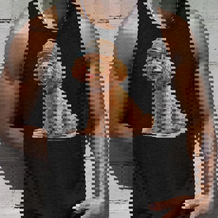 トイプードル 水彩 犬 野球帽 タンクトップ 彼への贈り物