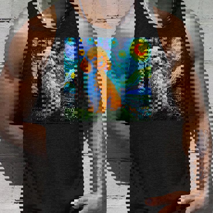 トイプードル 面白いtシャツ 犬 ゴッホ 星月夜 かわいい メンズ 子供 おもしろ 服 グッズ ネタ タンクトップ 彼への贈り物