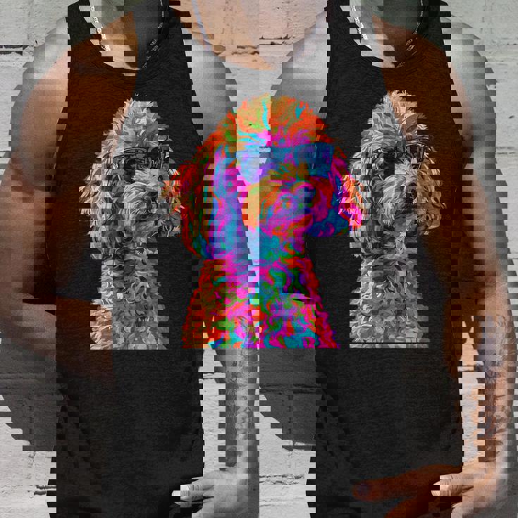 トイプードル愛好家デザイン ポップアート 面白いトイプードル 犬 タンクトップ 彼への贈り物