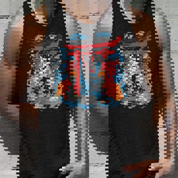 トリゲイツ 伏見稲荷 京都 和風 きつねマスク タンクトップ 彼への贈り物