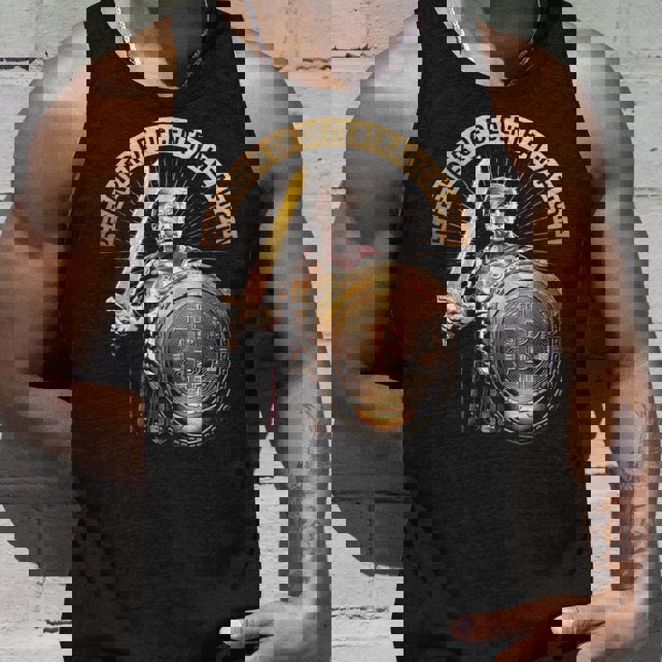 ドナルド・トランプ 暗号大統領 パロディー ミーム 面白い ビットコイン タンクトップ 彼への贈り物