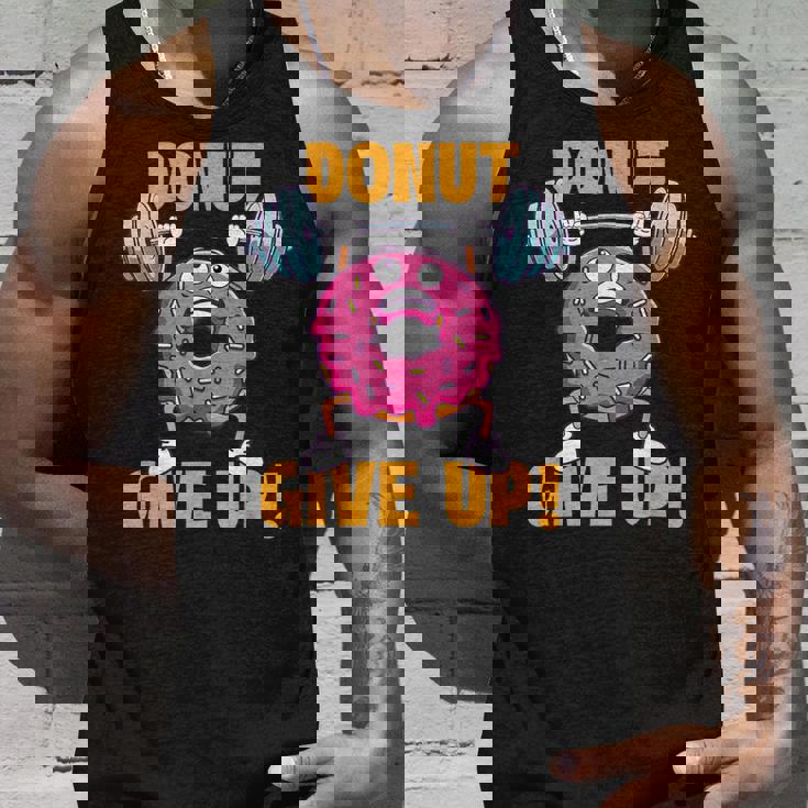 ドーナツギブアップ ワークアウト ジム ウェイトリフティング ボディービル タンクトップ 彼への贈り物