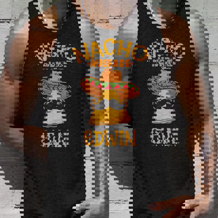 ナチョ平均 エドウィン 名前入り 面白いタコス タンクトップ 彼への贈り物