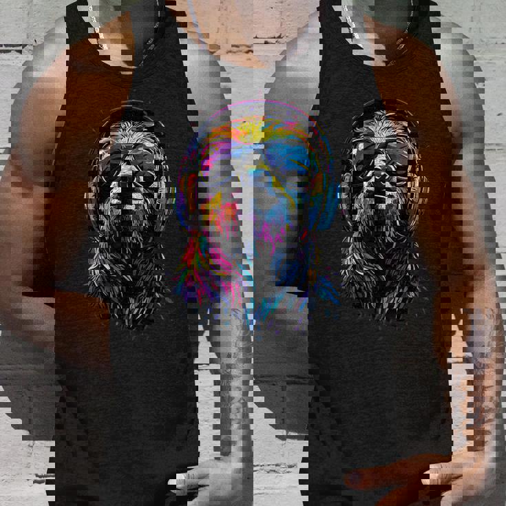 ナマケモノ カラフルな色彩 ポップアート グラフィック 怠け者 タンクトップ 彼への贈り物