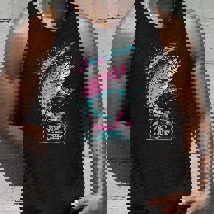 ニジマスのフライフィッシング・グラフィック トラウト・クイーン タンクトップ 彼への贈り物