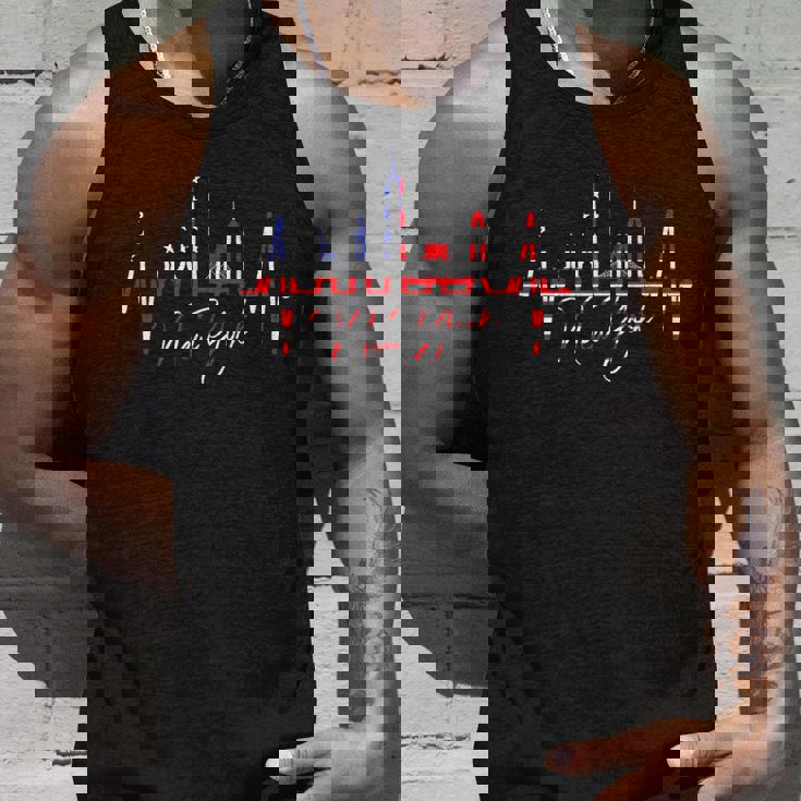 ニューヨーク スカイライン ハートビート自由の女神ニューヨークが大好きi Love New York タンクトップ 彼への贈り物