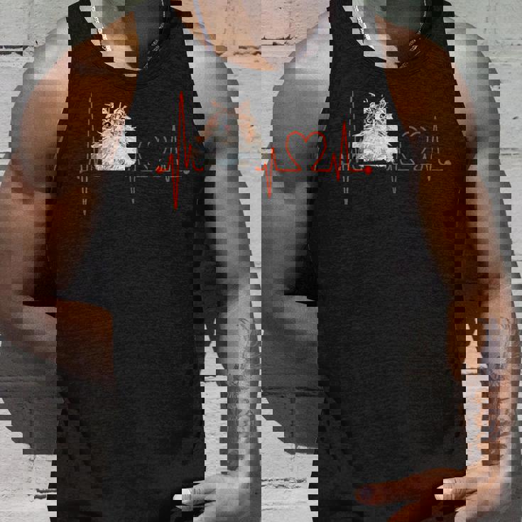 ノルウェージャンフォレストキャットハートビートekg ファニーアイラブマイキャット タンクトップ 彼への贈り物