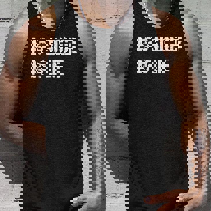 ノーサッカーノーライフ サッカー好き アウトドア好き フットサル好き クール サッカーサークル フットサル サッカー タンクトップ 彼への贈り物