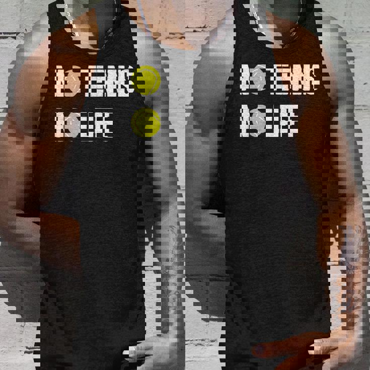 ノーテニスノーライフ テニス好き アウトドア好き ソフトテニス好き クール テニスサークル ソフトテニス タンクトップ 彼への贈り物