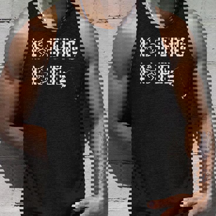 ノーフィッシングノーライフ 釣り竿 漁師 釣り人 面白い 釣り フィッシング おもしろ 釣り堀 海釣り 川釣り タンクトップ 彼への贈り物