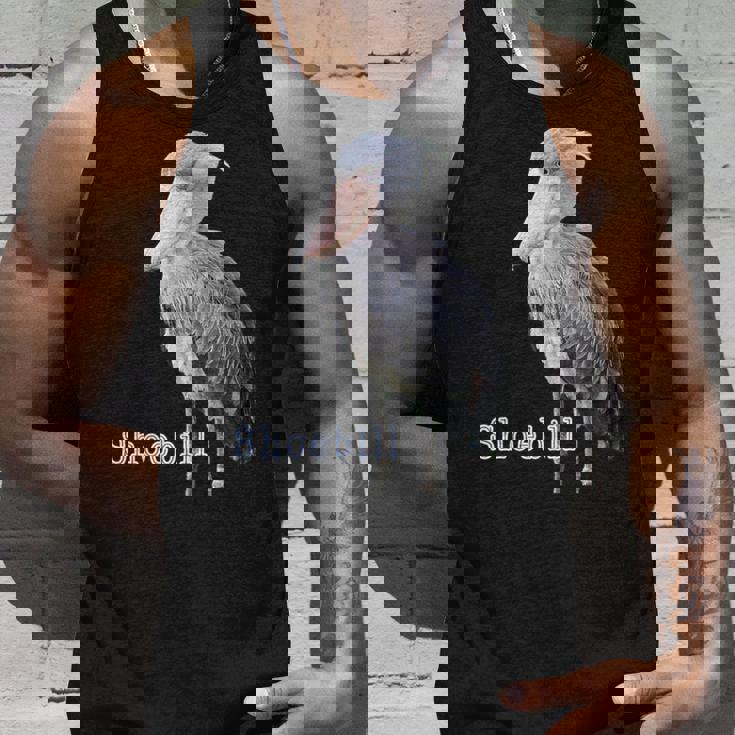 ハシビロコウ（写真 切り抜き）大きな 青い鳥 グッズ タンクトップ 彼への贈り物