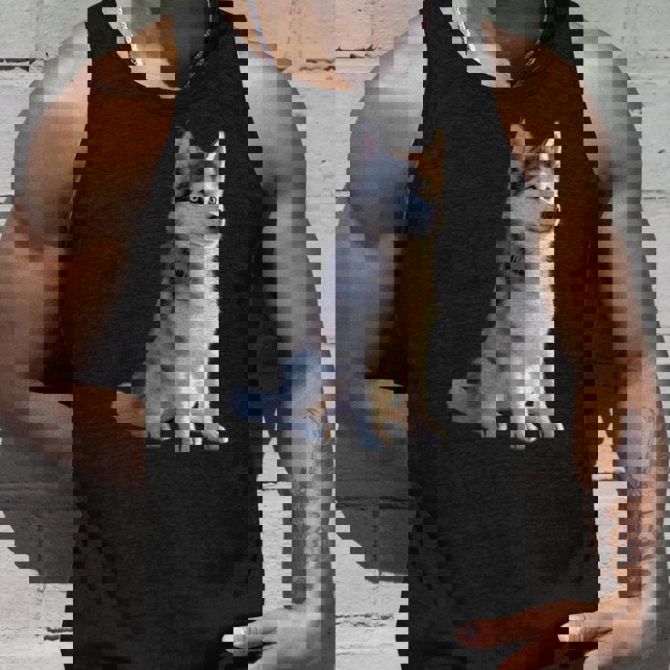 ハスキーがモチーフの愛犬家 シベリアンハスキーが大好き タンクトップ 彼への贈り物