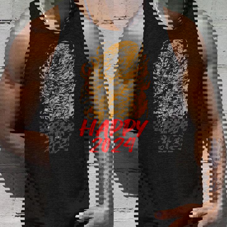 ハッピー2024ドラゴンイヤーチャイニーズ2024ハッピーニューイヤー タンクトップ 彼への贈り物