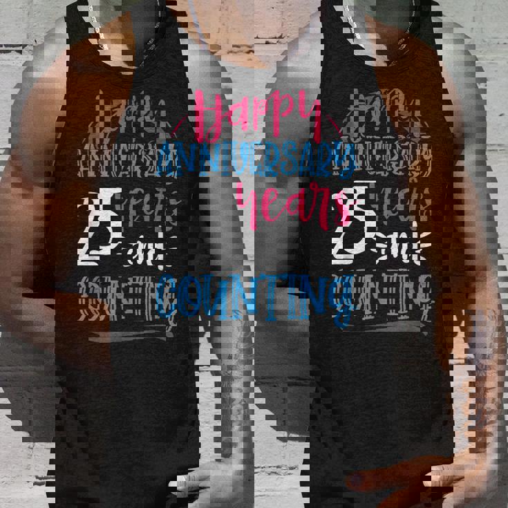 ハッピーアニバーサリー 25年 結婚25周年 タンクトップ 彼への贈り物