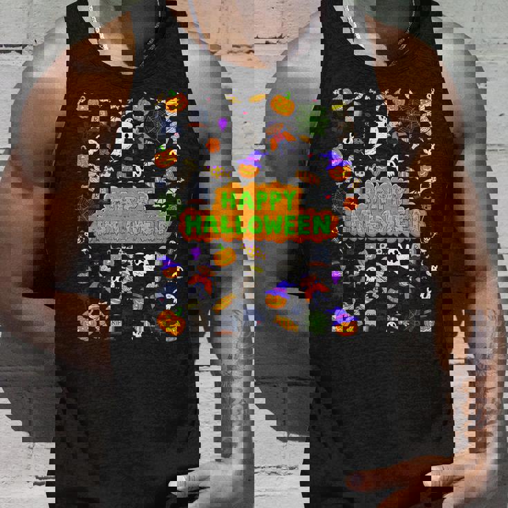 ハッピーハロウィンのレトロな怖いかわいい不気味なギフト タンクトップ 彼への贈り物