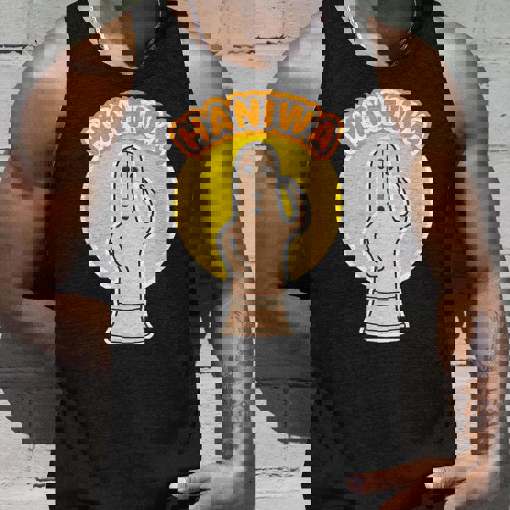 ハニワ 埴輪《ロゴマーク》Haniwa【踊る埴輪 男】歴史土器 かわいい イラスト 面白い タンクトップ 彼への贈り物