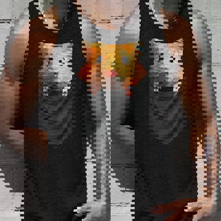 ハムスター 面白いtシャツ 胸ポケット かわいい メンズ 子供 おもしろ 服 雑貨 グッズ ネタ ゆるキャラ タンクトップ 彼への贈り物