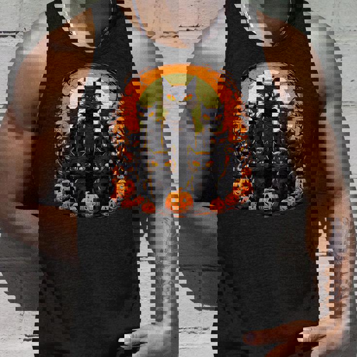 ハロウィン 黒猫 パンプキン 面白い レトロデザイン タンクトップ 彼への贈り物