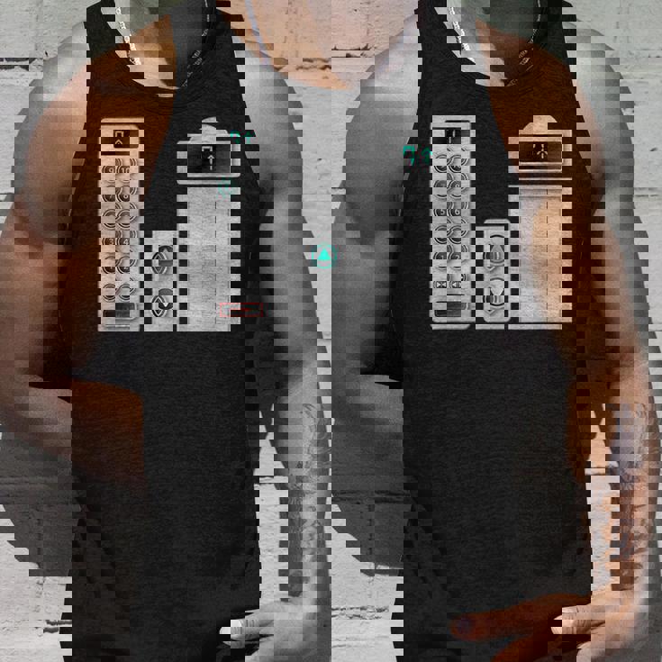 ハロウィンコスチューム、クールなエレベーターボタンアート タンクトップ 彼への贈り物