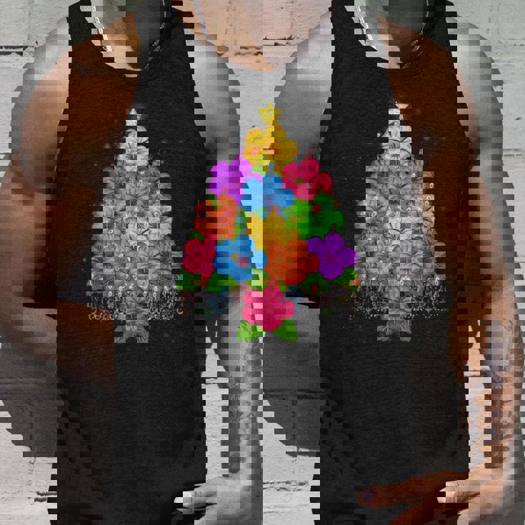 ハワイアン クリスマス ハイビスカス フラワー ツリー ハワイ トロピカル タンクトップ 彼への贈り物