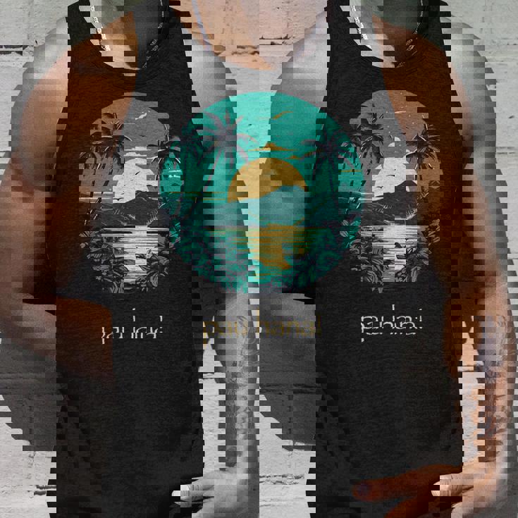 ハワイ語のパウハナはハッピータイムを意味します タンクトップ 彼への贈り物