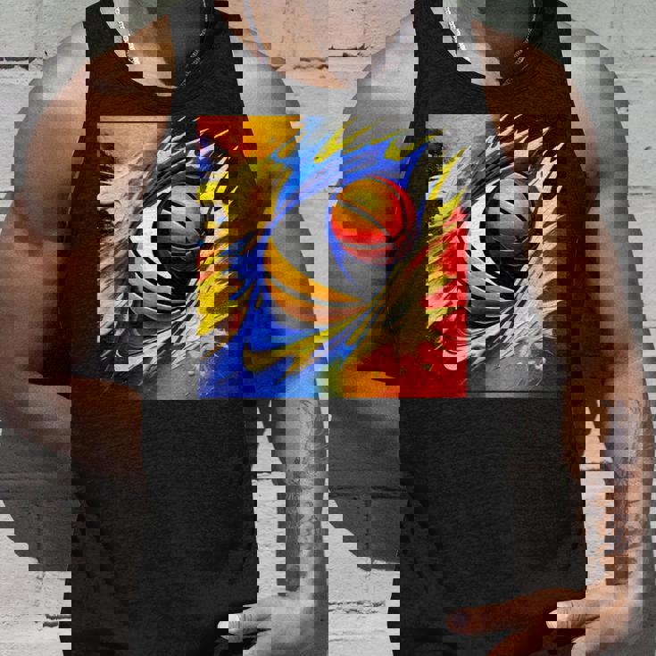 バスケットボール チーム スポーツ カラフル ボール バスケットボール愛好家 タンクトップ 彼への贈り物