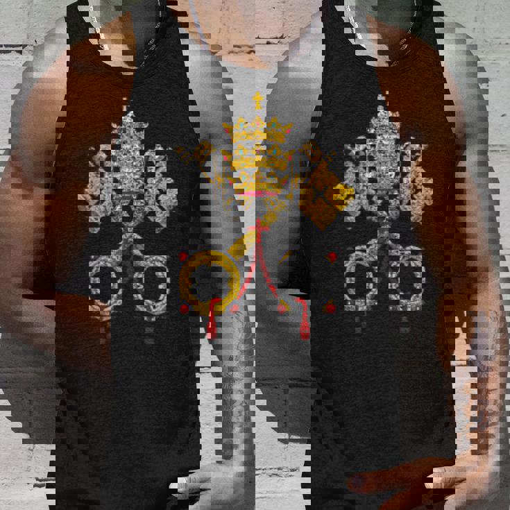 バチカン市の旗 アームコート ローマ セントペターズスクエア タンクトップ 彼への贈り物