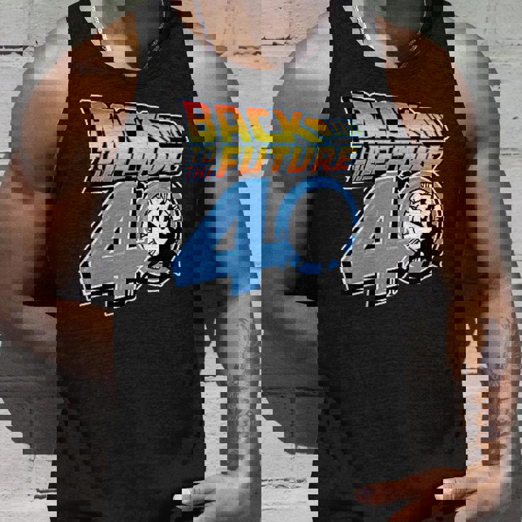 バック・トゥ・ザ・フューチャー 40周年記念ステッカー コラージュ F&B タンクトップ 彼への贈り物