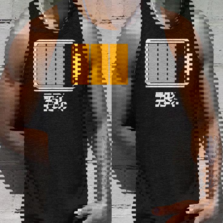 バッテリー75残り75バッテリーフルtシャツバッテリー低 タンクトップ 彼への贈り物