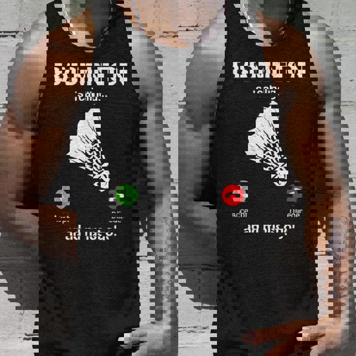 バドミントン呼び出しバドミントン愛好家面白いバドミントン選手 タンクトップ 彼への贈り物