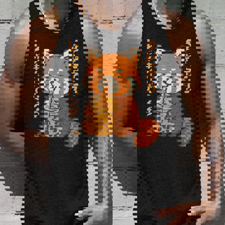 バブルティー レッサーパンダ ボバ カワイイ タピオカ アニメ かわいい タンクトップ 彼への贈り物